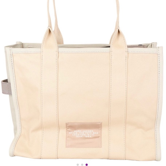 BNWT Marc Jacobs Beige & Taupe 'The Tote Bag' The Color Block Large Tote - Picture 3 of 3